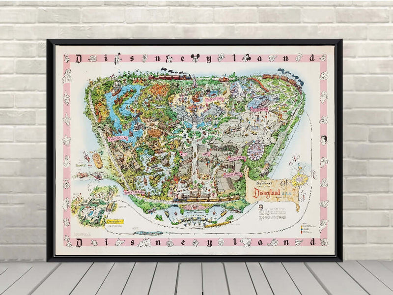 1955 Disneyland Map Poster Vintage Disney Poster Disneyland Poster Magic Kingdom Disney World Poster Ride Map Attraction Poster 1955 Disneyland Map Poster Vintage Disney...