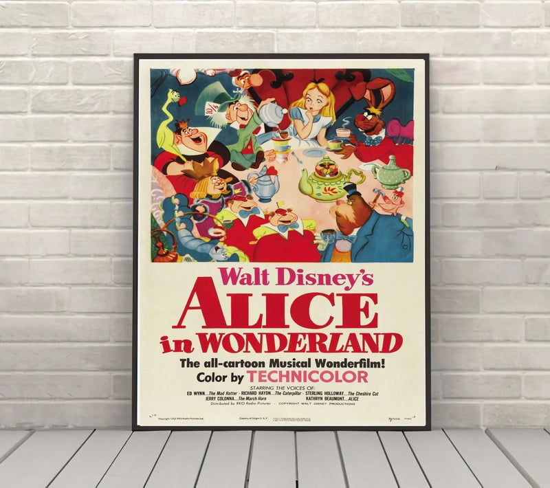 Alice in Wonderland Poster Vintage Disney Classic Movie Posters Alice in Wonderland Poster Vintage Disney...
