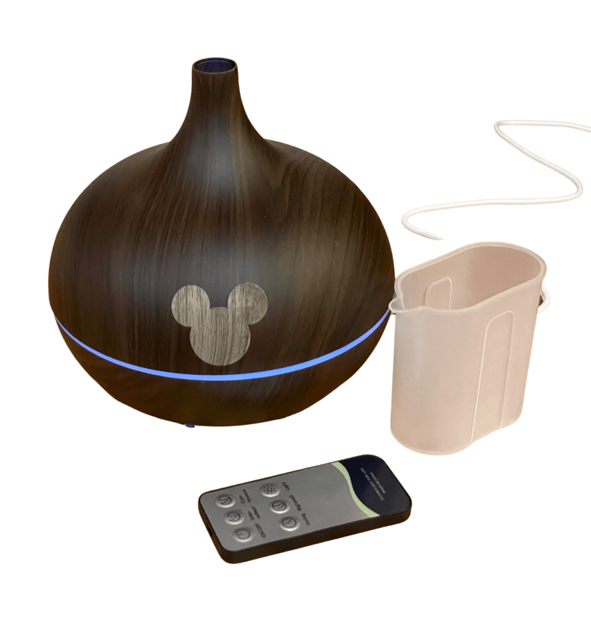 Disney Oil Diffuser Engraved with Mickey Mouse 500 ML Dark Wood Color Disney Fragrance Diffuser Disney Oil Diffuser Engraved with Mickey...
