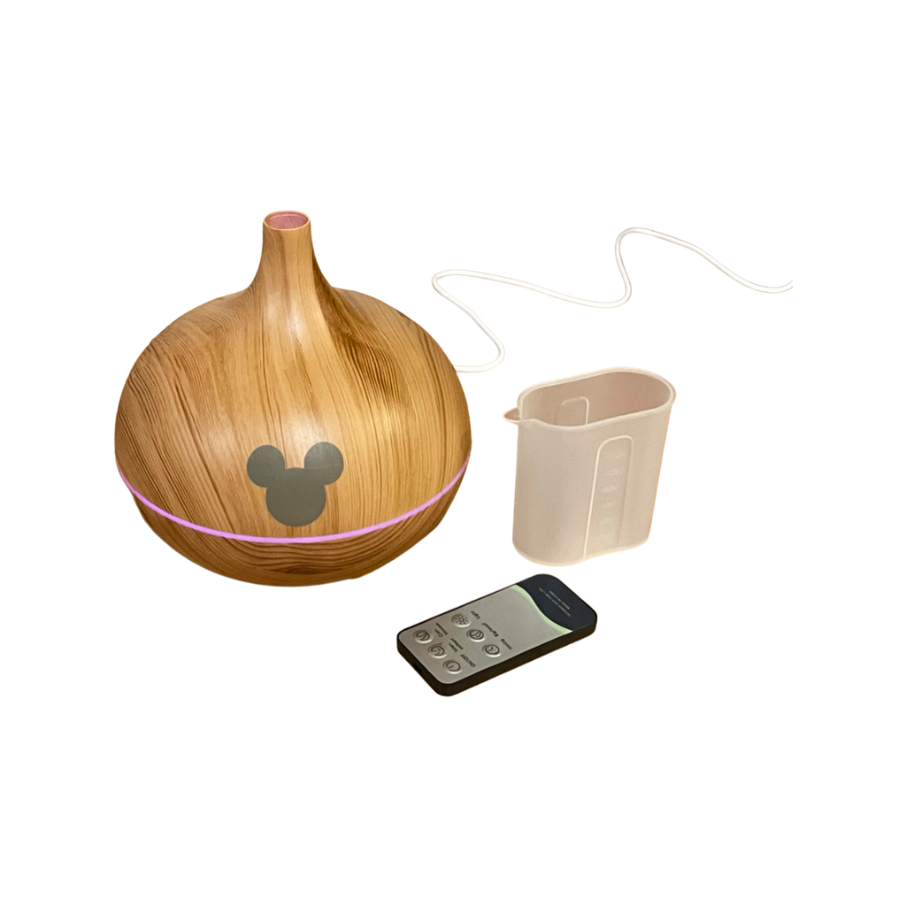 Disney Oil Diffuser Engraved with Mickey Mouse 500 ML Light Wood Disney Fragrance Diffuser Disney Oil Diffuser Engraved with Mickey...