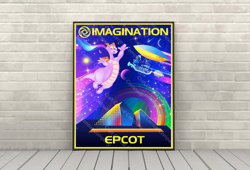 Imagination with Figment Poster Disney Epcot Center Attraction Posters Imagination with Figment Poster Disney Epcot...