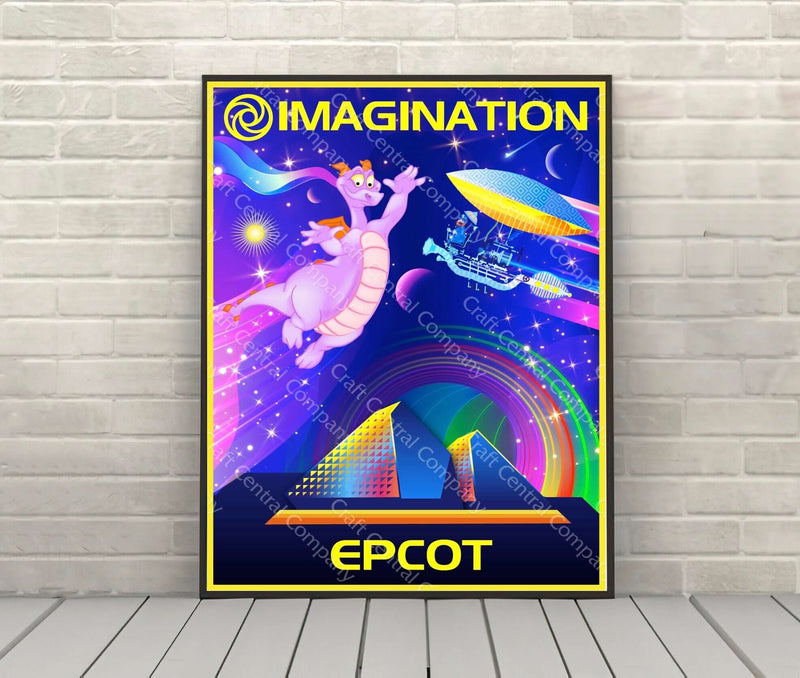 Imagination with Figment Poster Disney Epcot Center Attraction Posters Imagination with Figment Poster Disney Epcot...