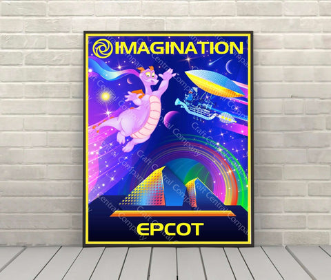 Imagination with Figment Poster Disney Epcot Center Attraction Posters Imagination with Figment Poster Disney Epcot...
