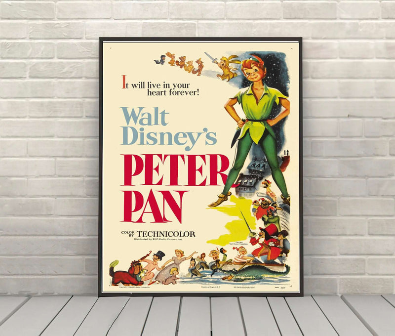 Peter Pan Poster Disney Movie Poster Peter Pan Movie Poster Attraction Posters Vintage Disney Poster Disney World Peter Pans Flight Poster Peter Pan Poster Disney Movie Poster...