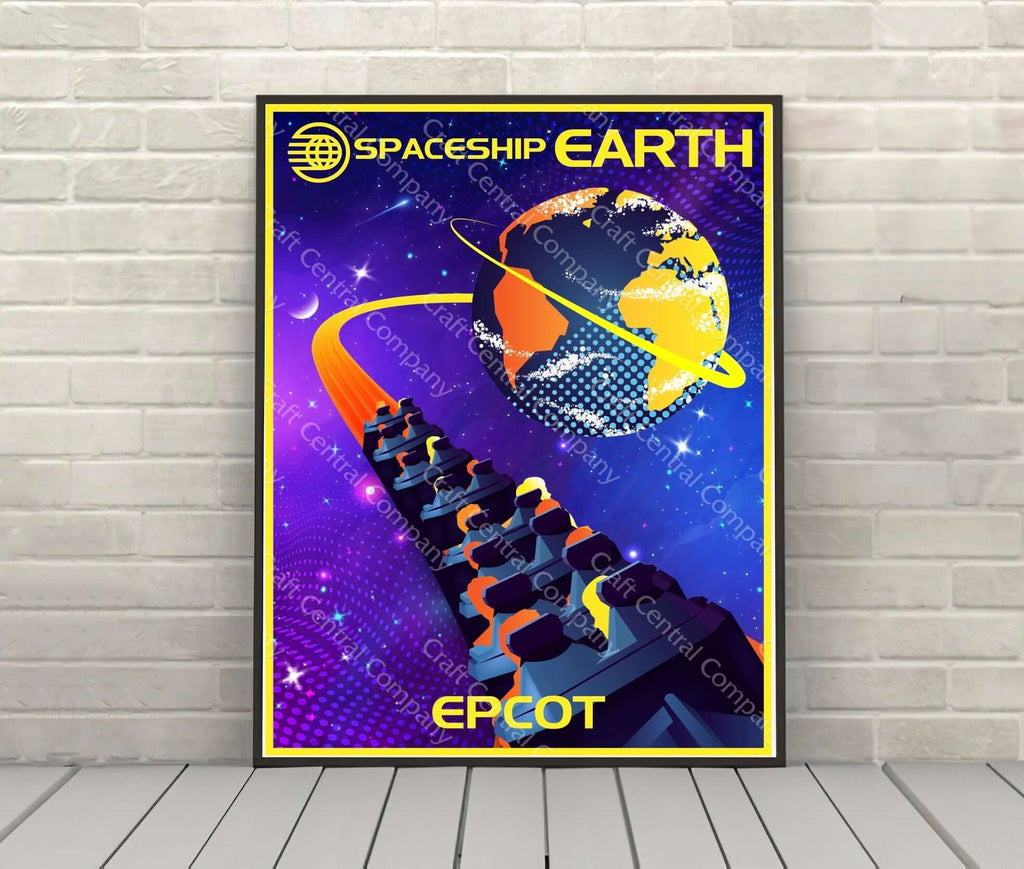 Spaceship Earth Poster Epcot Disney Attraction...