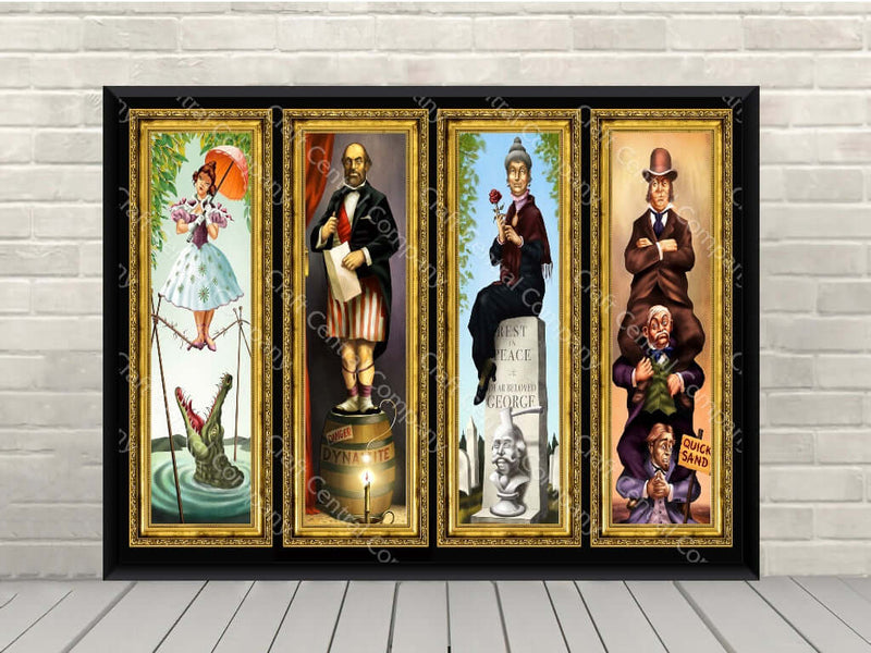 Haunted Mansion Stretching Room Poster Vintage Disney World & Disneyland Attraction Poster Haunted Mansion Stretching Room Poster Vintage...