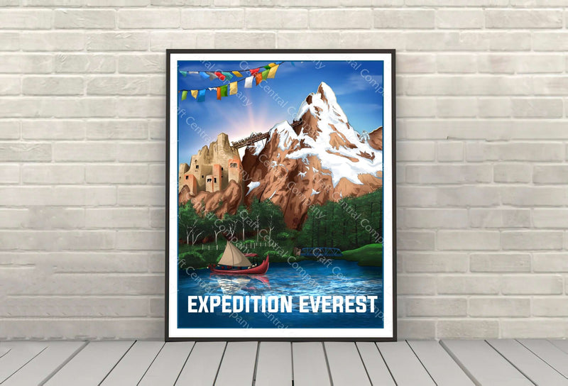 Expedition Everest Attraction Poster Disney World Animal Kingdom Wall Art Expedition Everest Attraction Poster Disney World...