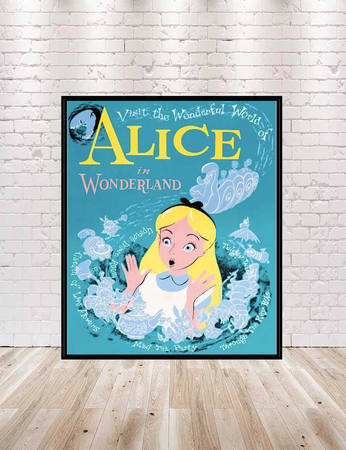 Alice in Wonderland POSTER Disney Attraction Poster Disney Poster Vintage Disney World Poster Movie Poster Classic Disney Movie Poster Alice in Wonderland POSTER Disney Attraction...
