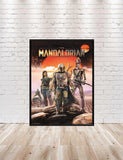 Mandalorian Star Wars Poster Sizes 8x10 11x14 13x19 16x20 18x24 Hollywood Studios Star Tours Vintage Poster Mandalorian Poster Boba Fett
