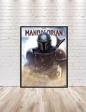 Mandalorian Star Wars Poster Sizes 8x10 11x14 13x19 16x20 18x24 Hollywood Studios Star Tours Vintage Poster Mandalorian Poster Boba Fett New