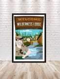 Wilderness Lodge POSTER Wilderness Lodge hotel poster Vintage Disney Poster Sizes 8x10 11x14 13x19 Disney World Poster Disney Hotel Poster