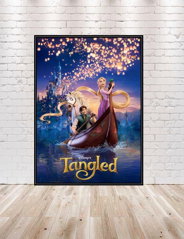 Tangled Poster Disney Poster Disney Movie Poster Disney Princess Poster Rapunzel Posters Disneyland Poster Disney World Wall Art Nursery Tangled Poster Disney Poster Disney Movie...