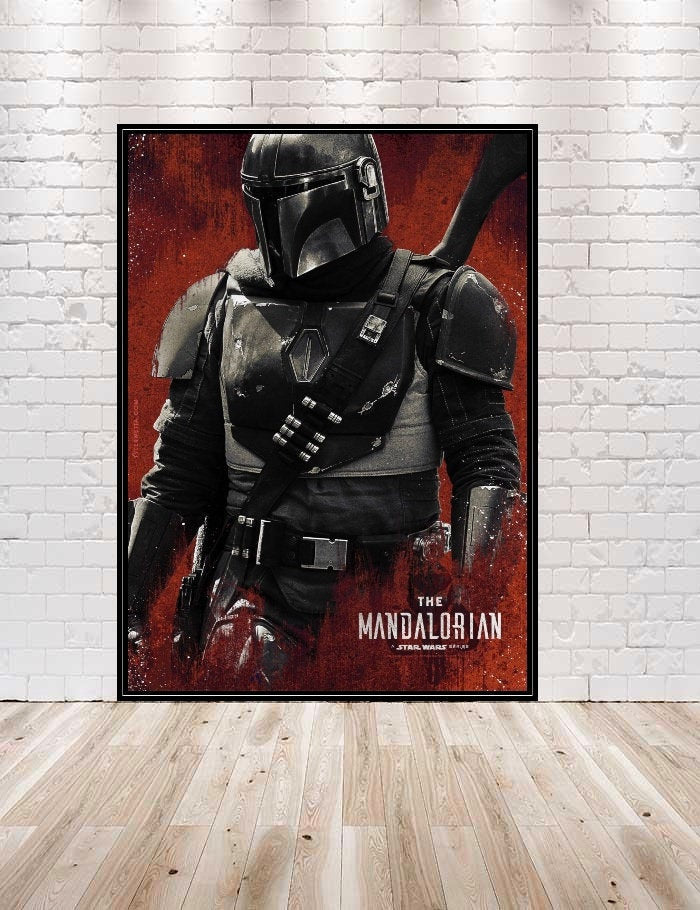 Mandalorian Poster Vintage Disney Poster 8x10 11x14 13x19 16x20 18x24 Star Wars Poster Vintage Poster The Mandalorian Poster Bounty Hunter Mandalorian Poster Vintage Disney Poster 8x10...