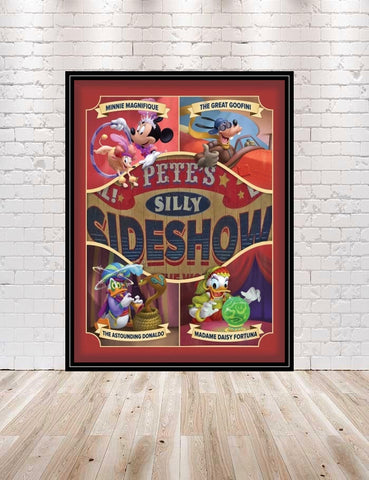 Pete's Silly Sideshow Poster Disney World Poster Vintage Disney Poster Disney Characters Mickey Poster Donald Duck Poster Goofy Poster Pete's Silly Sideshow Poster Disney World...