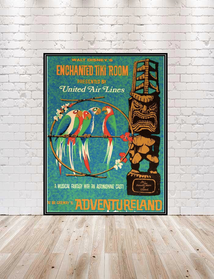 Enchanted Tiki Room Attraction Poster Vintage...