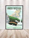 Grizzly River Run Poster Disney Poster California Adventure Poster Vintage Disneyland Attraction Posters Grizzly Peak Poster Wall Art