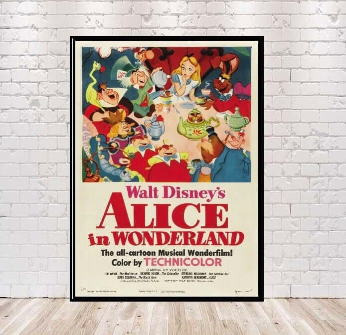 Alice in Wonderland Poster Vintage Disney Classic Movie Posters Alice in Wonderland Poster Vintage Disney...
