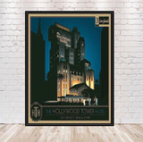 Tower of Terror Poster Disney Attraction Poster Vintage Disneyland Poster Twilight Zone Poster Hollywood Tower Hotel Disney World Posters