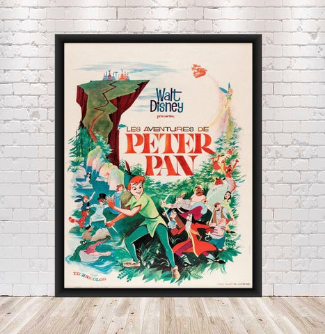 Peter Pan Poster Peter Pan's Flight Posters Vintage Disney Movie Poster Disneyland Attraction Poster Classic Disney World Wall Art Nursery Peter Pan Poster Peter Pan's Flight...