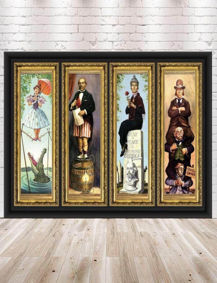 Haunted Mansion Stretching Room Poster Vintage...