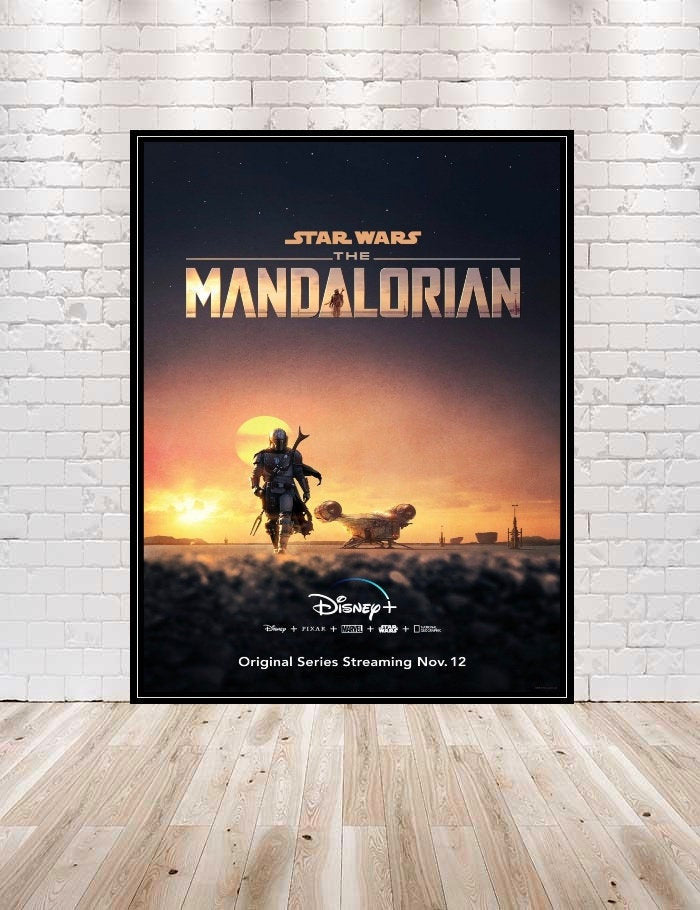 The Mandalorian Poster Star Wars Poster Disney Poster The Mandalorian Season 1 Poster Hollywood Studios Star Tours Vintage Posters Wall Art The Mandalorian Poster Star Wars Poster...