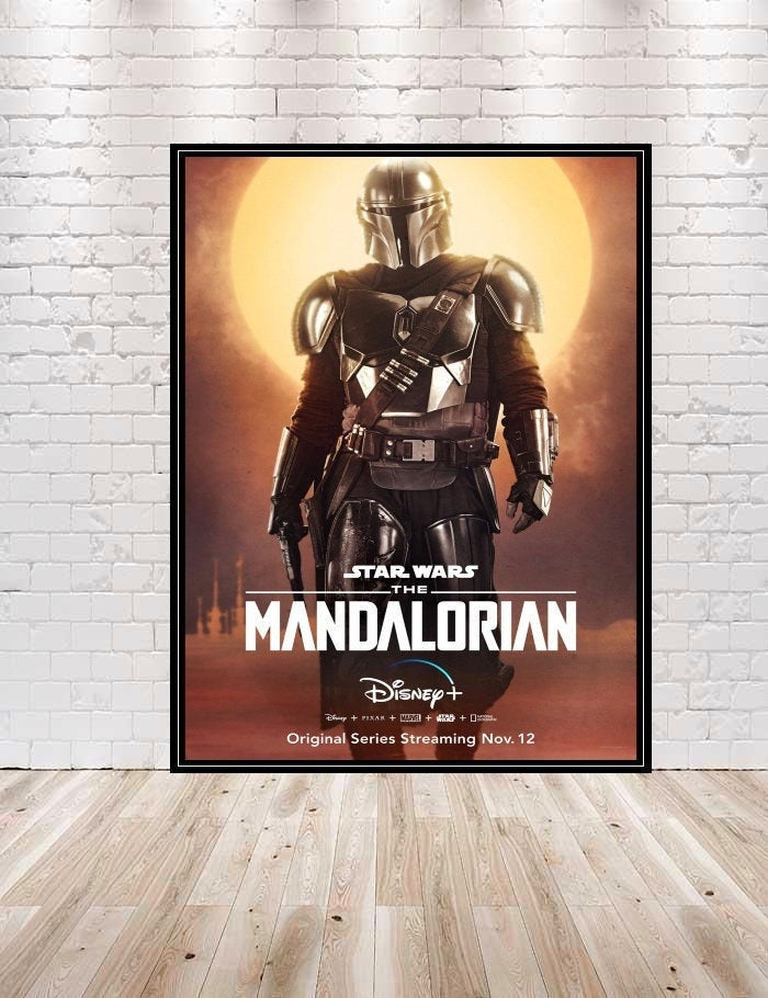 The Mandalorian Poster Star Wars Poster Disney Poster The Mandalorian Season 1 Poster Hollywood Studios Star Tours Vintage Posters Wall Art The Mandalorian Poster Star Wars Poster...