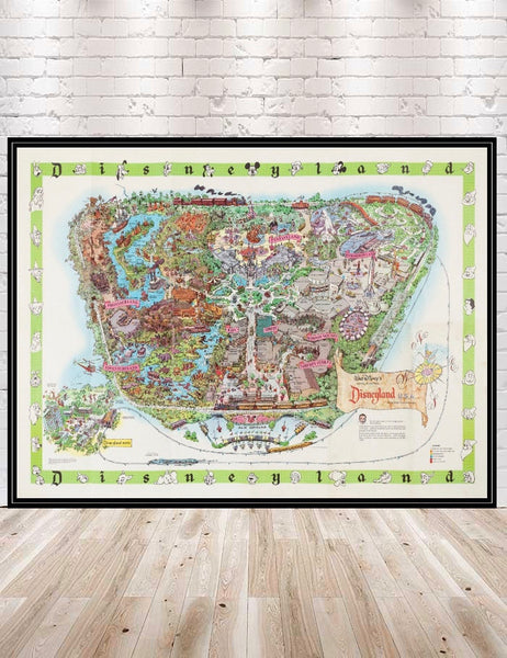 Disneyland 1964 Vintage Disney Map Poster– CraftCentralCompany