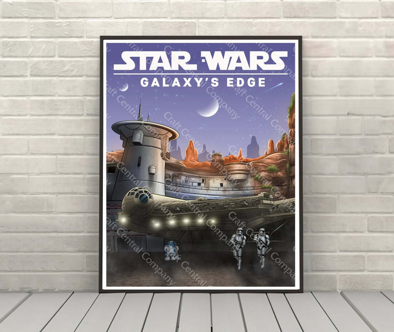 Star Wars Galaxy's Edge Poster Disney Attraction Poster Black Spire Outpost Star Wars Galaxy's Edge Poster Disney...