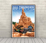 Big Thunder Mountain Poster Disney Attraction Poster Vintage Disney Magic Kingdom Posters Frontierland Poster Disneyland Disney World