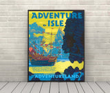 Adventure Isle Poster Vintage Disney Attraction Poster Disneyland Paris Poster Adventureland Poster