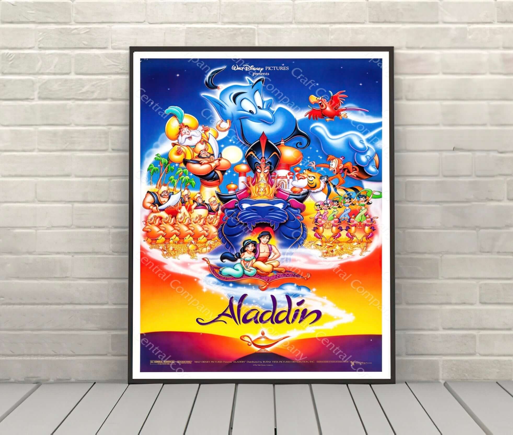 Aladdin Poster Vintage Disney Movie Poster
