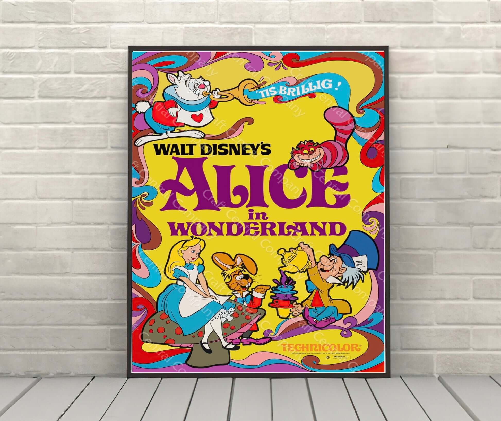 Alice in Wonderland Poster Vintage Disney...