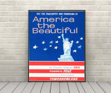 America the Beautiful Poster Vintage Tomorrowland Poster Vintage Disney Poster Sizes 8x10, 11x14 13x19 16x20 18x24 Vintage Disneyland Poster