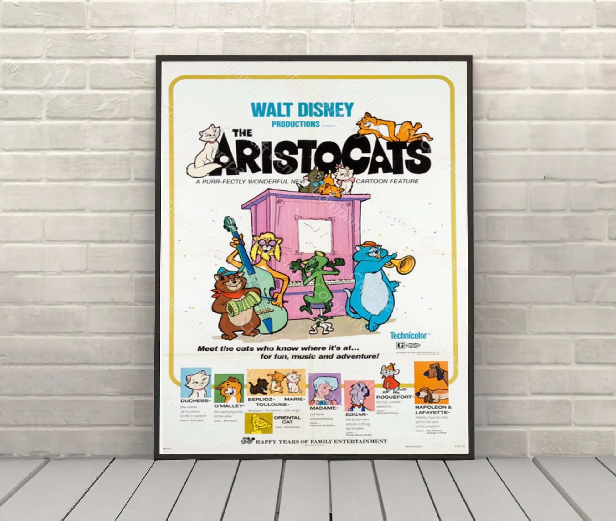 AristoCats Poster Aristocats Movie Poster Vintage...