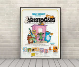 AristoCats Poster Aristocats Movie Poster Vintage Disney Poster Disney Movie Poster Attraction Poster Disney World Poster Disneyland Poster