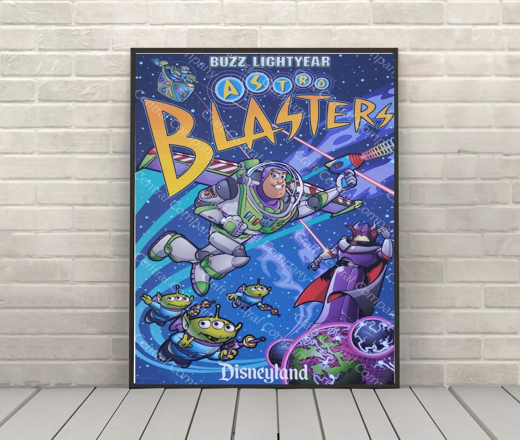 Buzz Lightyear Astro Blasters Disney Poster...