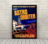 Astro Orbiter Poster Tomorrowland Poster Vintage Disney Poster Disneyland 8x10, 11x14, 13x19, 16x20, 18x24 Magic Kingdom Disney World Poster