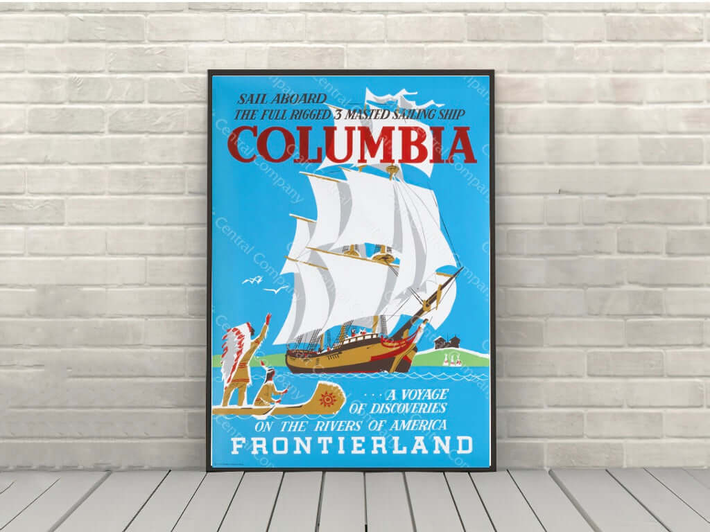 Columbia Frontierland Poster Disney World Poster...