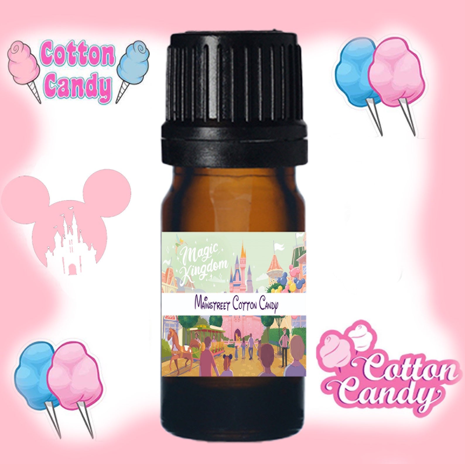 Main Street Cotton Candy Fragrance oil Dropper Bottle Disney