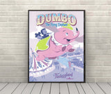 Dumbo The Flying Elephant Poster Dumbo Attraction Poster Storybook Circus Fantasyland Magic Kingdom Disney Poster Disneyland Posters