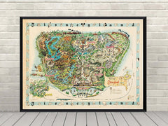 Disneyland ヴィンテージ マップ 112×75cm レトロポスター DisneylandMapBlue_medium.jpg?v