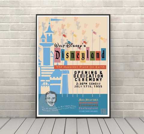 Disneyland Poster Vintage Disney Poster Walt...