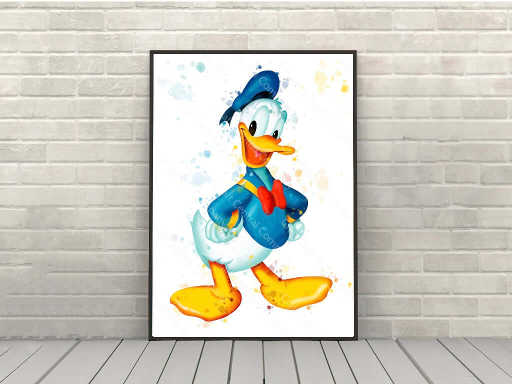 Donald Duck Poster Donald Duck Watercolor...