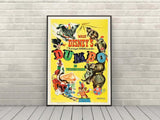 Dumbo Poster Dumbo The Flying Elephant Poster Storybook Circus FantasyLand Poster Walt Disney Poster Vintage Movie Poster Technicolor