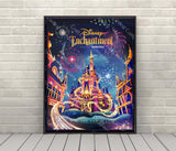 Disney Enchantment Fireworks Poster Disney 50th Anniversary Poster Disney Attraction Poster Magic Kingdom (2 Hidden Mickeys)
