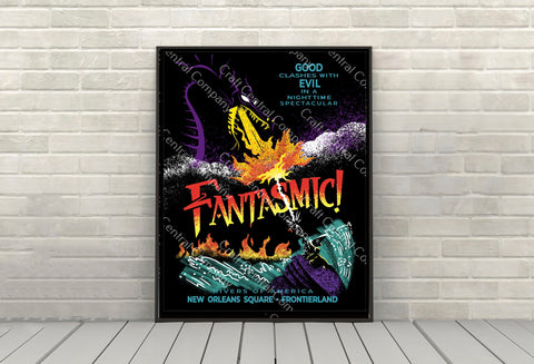 Fantasmic Poster Disney Attraction Poster Disneyland...