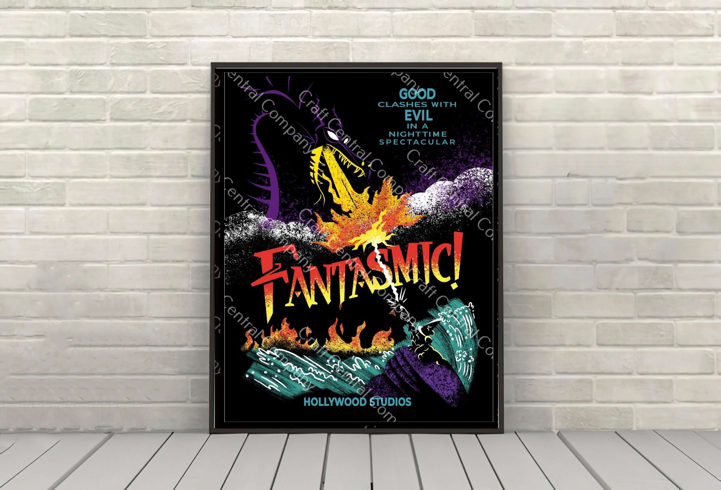 Fantasmic Poster Disney Attraction Poster Disney...