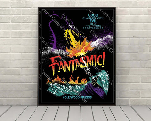 Fantasmic Poster Disney Attraction Poster Disney...