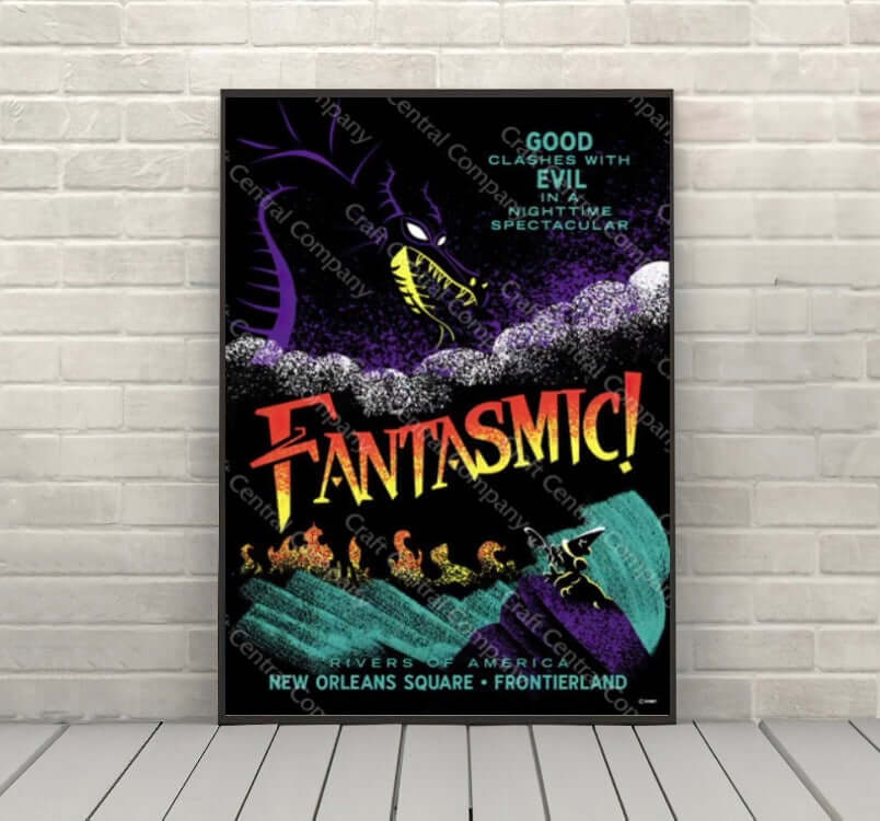 Fantasmic Poster Disney Attraction Poster Disney...