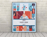 Food and Wine Epcot Poster Epcot Attraction Poster Vintage Disney World Posters Ratatouille Poster